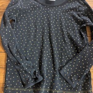 ⭐$7 WHEN BUNDLED⭐Hanna Andersson Black Top with Gold Dots